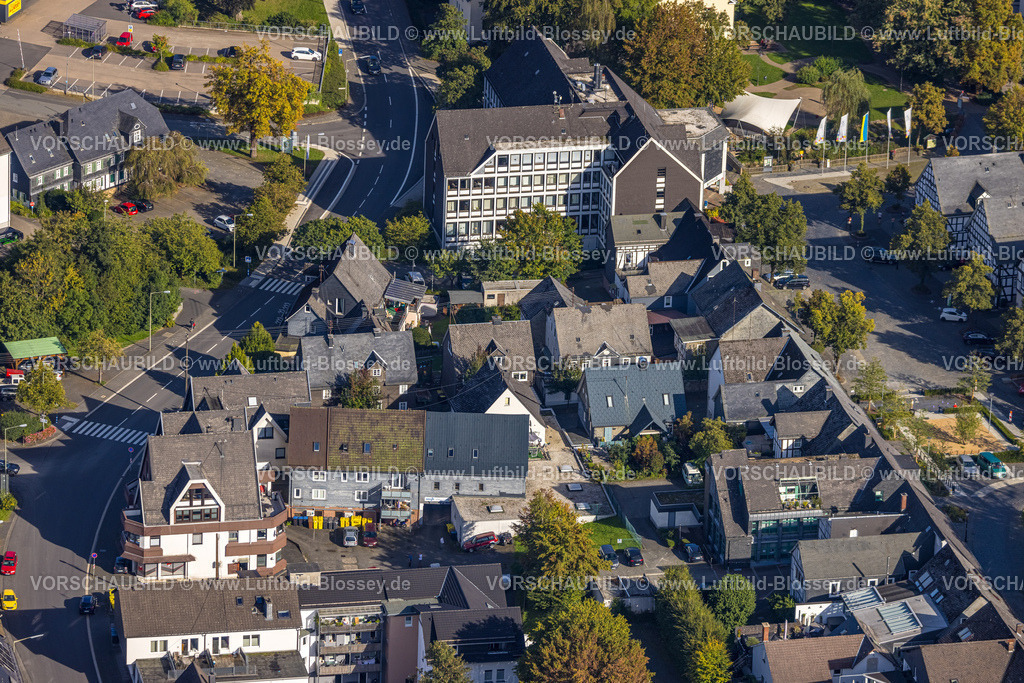 Hilchenbach230911211 | Luftbild, Rathaus Stadtverwaltung, Hilchenbach, Siegerland, Nordrhein-Westfalen, Deutschland