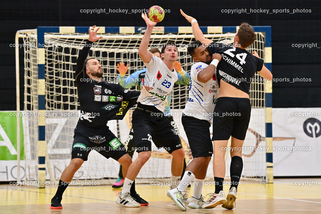 HSG Holding Graz vs. SC Ferlach 16.9.2022 | #23 KOCBEK Jure, #66 RASCHID Ramon, #50 GONZALEZ-MARTINEZ Adonis, #24 SCHIMMEL Florian