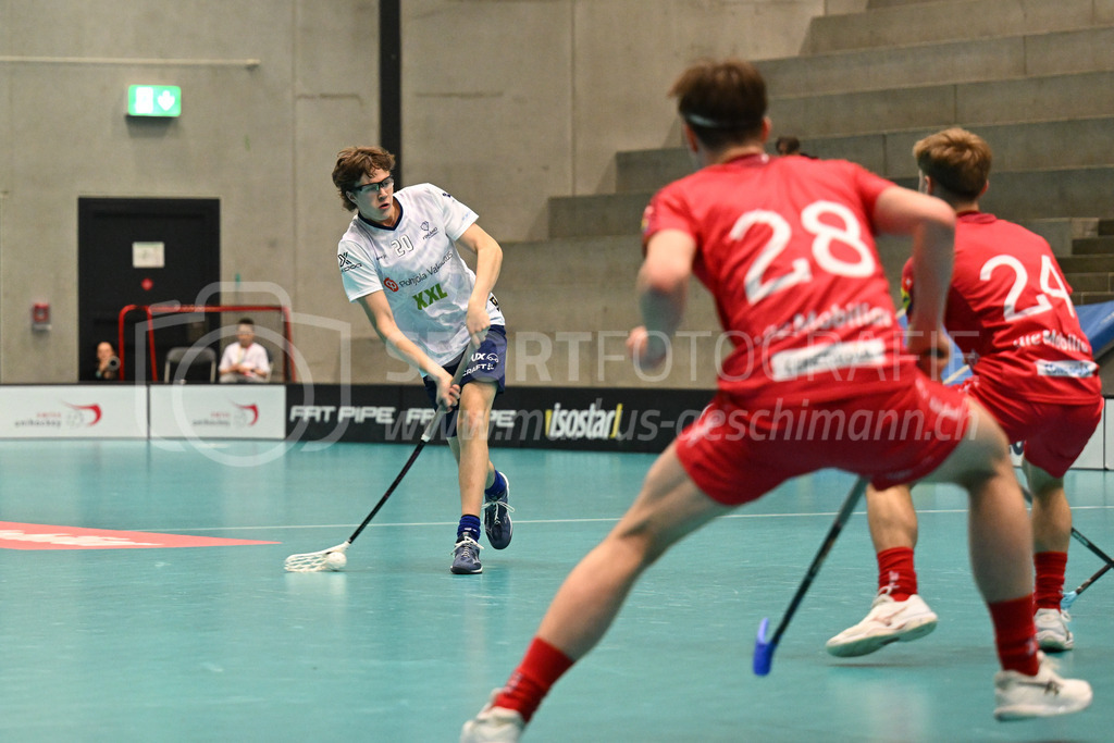 Switzerland B U19 vs Finland U19 - 2. February 2024 | Switzerland B U19 vs Finland U19
U19 Men International Matches in Switzerland
GoEasy Arena, Siggenthal Station
Finland defender #20 Ilmo Leino.
Credit: Markus Aeschimann | <a href="https://www.markus-aeschimann.ch">Sportfotografie Markus Aeschimann</a> | <a href="https://www.instagram.com/sportfotografie.aeschimann">@sportfotografie.aeschimann</a> - Realisiert mit Pictrs.com