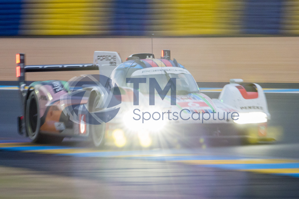 Trainproduction-20230610-2260 | LE MANS,FRANCE,10.Jun.23 - MOTORSPORTS - WEC, FIA World Endurance Championships, 24 Hours of Le Mans, Circuit de la Sarthe, race. Image shows Kevin Estre (FRA), Andre Lotterer (GER) and Laurens Vanthoor (BEL/ Porsche Penske Motorsport).  Photo: Trainproduction / Matthias Trinkl
