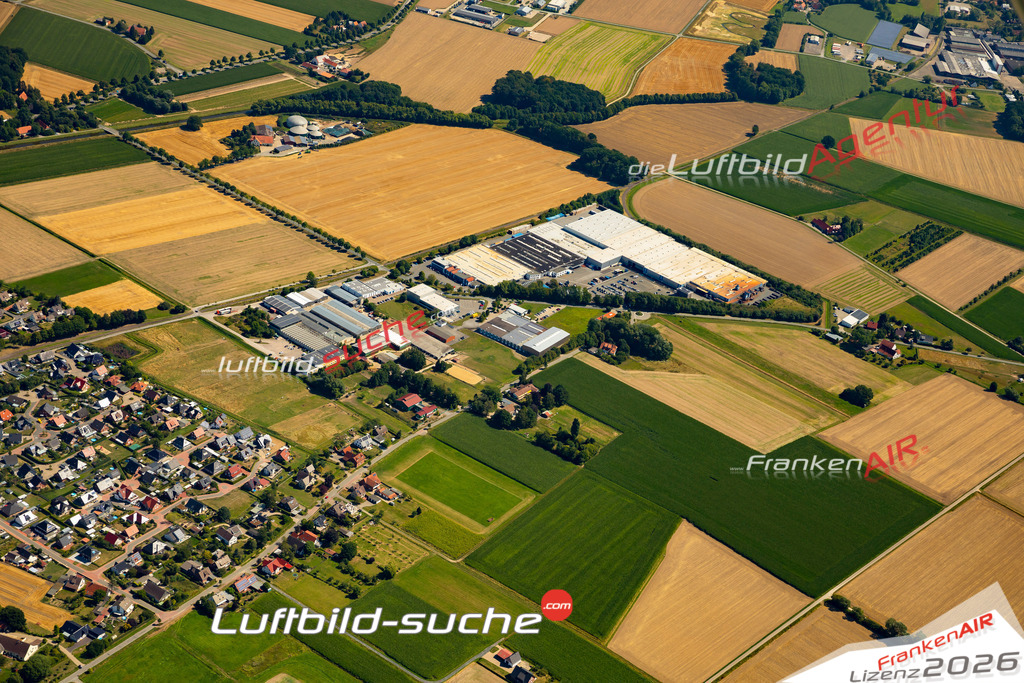Aktuelles Luftbild von Wittlage Gewerbegebiet Bad Essen - Die Luftaufnahme wurde 2022 mittels UL-Flugzeug erstellt ( keine Drohne ) - hochauflösende Kamera-Systeme von  Canon -Beste Qualität - Für grossformatige Ausdrucke geeignet. Die Geschenkidee !