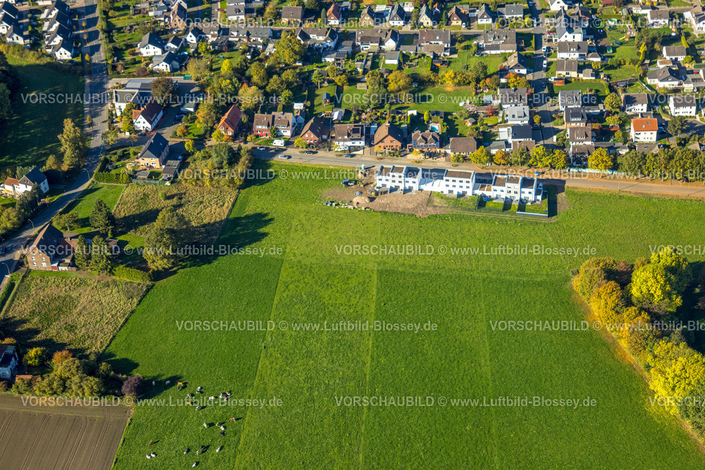 Hamm251001922 | Luftbild, Wieland-Carree, Baustelle mit Neubau Wohnsiedlung an der Wielandstraße, Architekturbüro Bauart, Stadtbezirk Pelkum, Hamm, Ruhrgebiet, Nordrhein-Westfalen, Deutschland