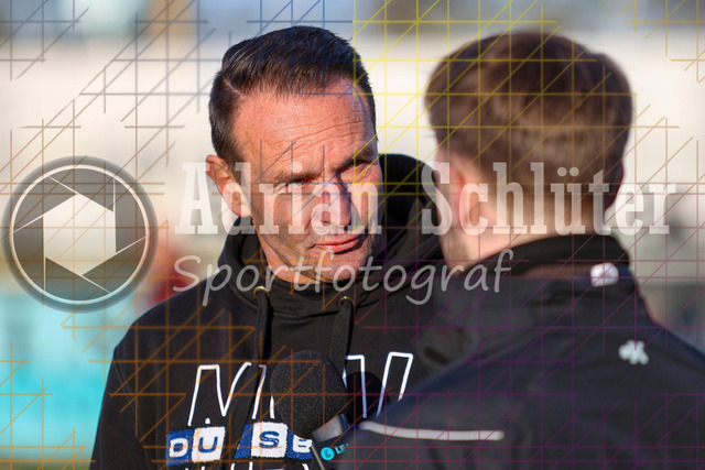 28.03.2026 GER, Fussball, Herren, Niederrhein Pokal Halbfinale, Saison 2025/2026, 1. FC Bocholt - MSV Duisburg | Trainer Dietmar Hirsch (MSV Duisburg) im Interview 