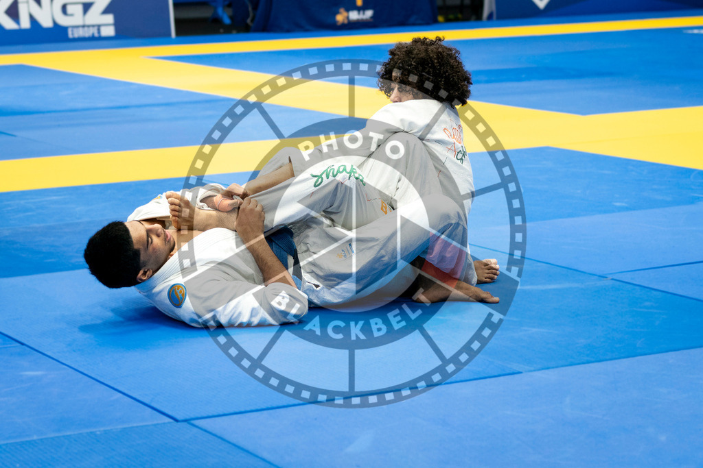 20240121PBB7422 | Fighters compete during the second day of the IBJJF European Championship in Paris, France, on January 21, 2024.