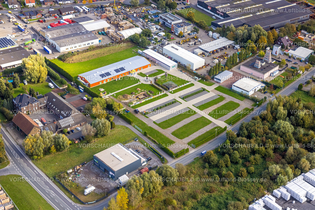 Hamm241008316 | Luftbild, Hinduistische Gemeinde in Deutschland, K.d.ö.R., Baustelle, Siegenbeckstraße, Uentrop, Hamm, Ruhrgebiet, Nordrhein-Westfalen, Deutschland