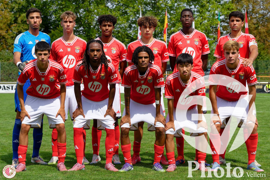 GenevaCup Group Phase - SL Benfica v Meyrin FC | during the GenevaCup Group Phase match between SL Benfica and Meyrin FC at Stade des Arberes in Meyrin, Switzerland