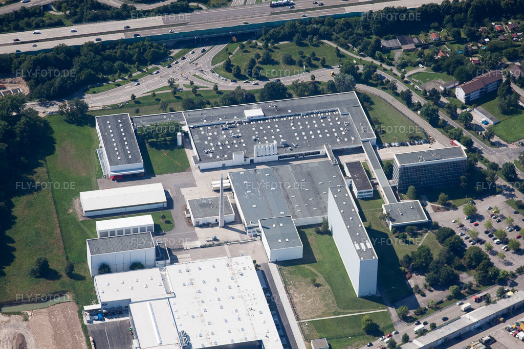 Luftbild: Werksgelände Dr. Oetker Professional in Ettlingen im Bundesland Baden-Württemberg in Deutschland. Foto: IMG_42351.jpg vom 27.06.2011 durch Werner Riehm/FLY-FOTO.de