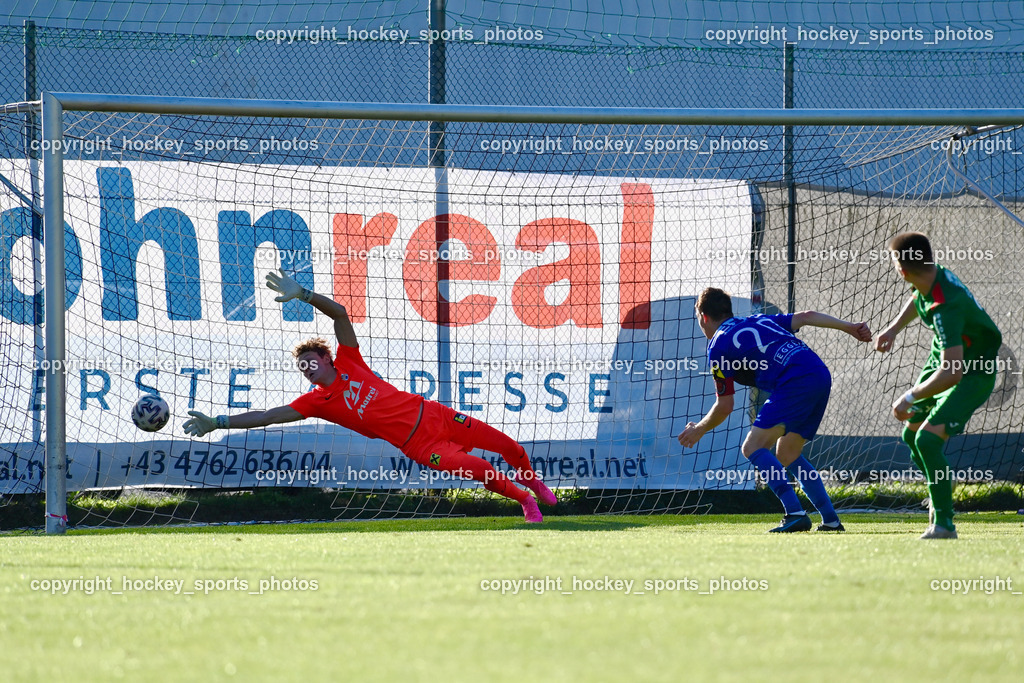 FC Gmünd vs. Union Matrei 19.8.2023 | #1 Raphael Bstieler, #20 Mathias Berger, #23 Nermin Hasancevic, Flugeinlage, Tor Fc Gmünd