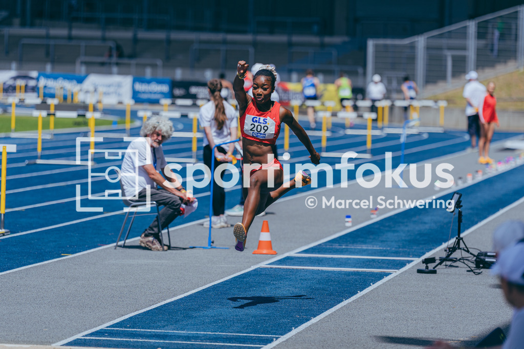 DM U23 U18 Bochum 2026 | Grace Monono (LG Nord Berlin), Startnummer 209, Dreisprung, Deutsche Meisterschaften der U18 &amp; U23 2026, Lohrheidestadion Bochum-Wattenscheid, 04.07.2026 Foto: Marcel Schwering / sportimfokus - Realisiert mit Pictrs.com