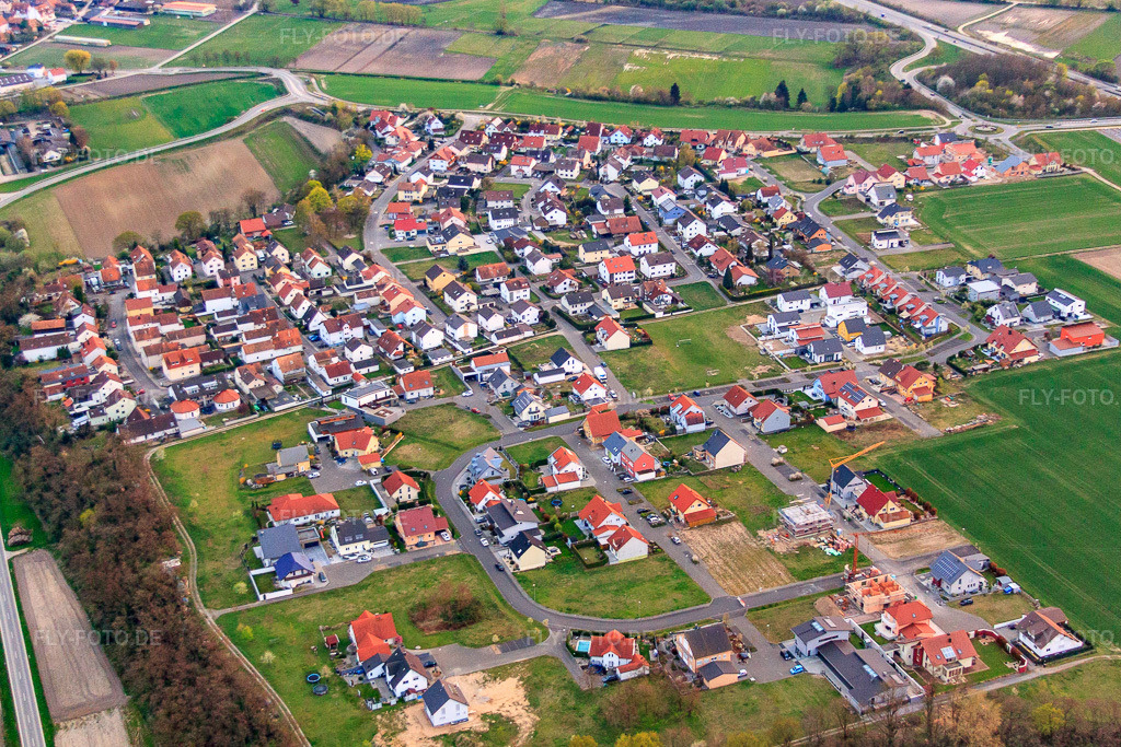 Luftbild: Blumenring im Ortsteil Hardtwald in Neupotz im Bundesland Rheinland-Pfalz in Deutschland. Foto: IMG_63577.jpg vom 28.03.2014 durch Werner Riehm/FLY-FOTO.deAuflösung des Originals: 4343 x 2895 px