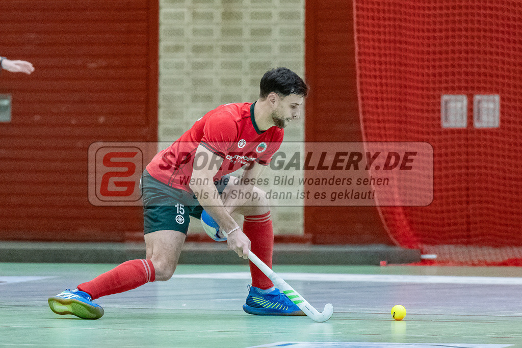 HK_20231217_107519 | 1. Bundesliga Herren Crefelder HC - Düsseldorfer HC  am 17.12.2023 Sporthalle Glockenspitz, Krefeld , Bachmann Lucas Maximilian ( Crefelder HTC #15 )