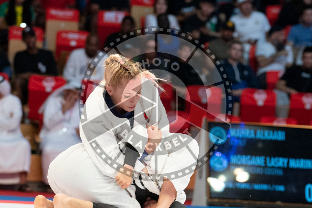 20231106PBB2722 | Fighters compete during the AJP World Master Championship in the Mubadala Arena in Abu Dhabi, Arab United Emirates, on November 6, 2023.