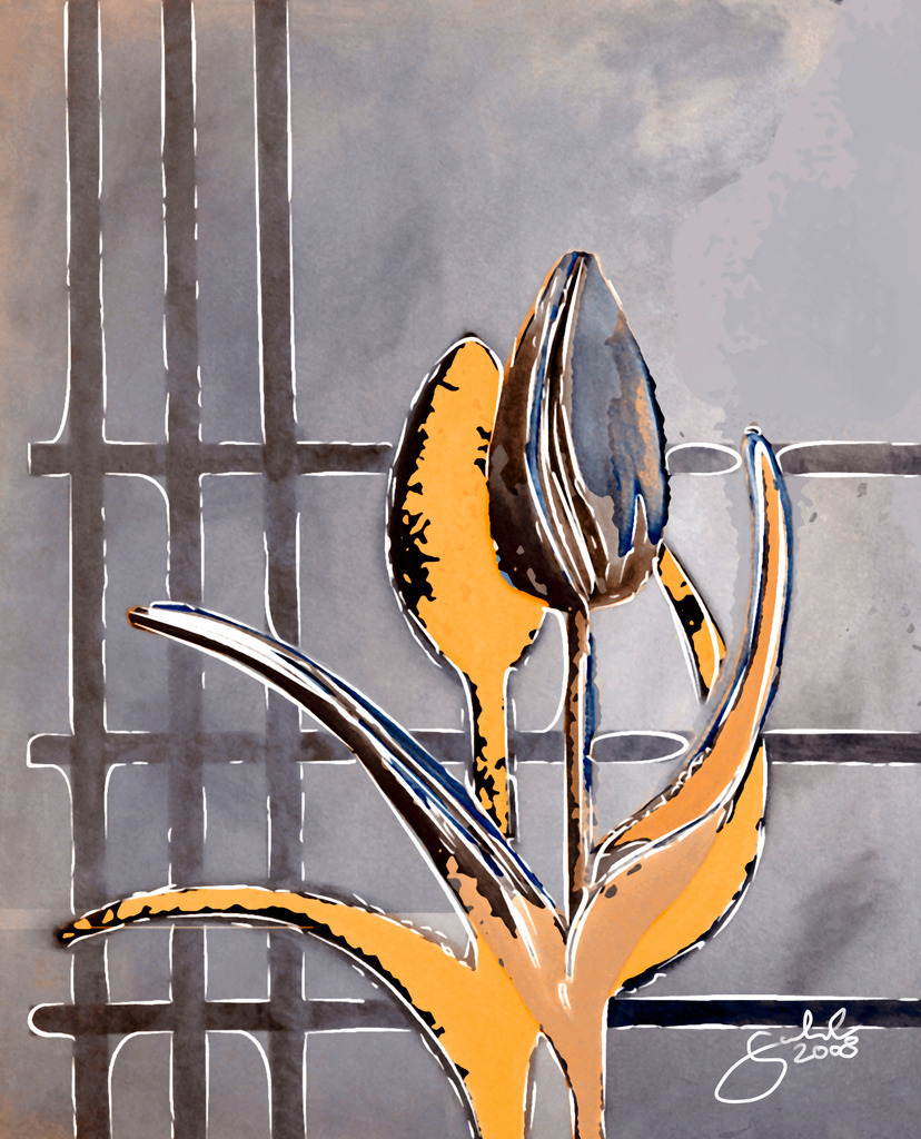 DD_Bur_201003_orangenertulpenschatten_34x42 | Shop zum Kauf von Kunstdrucken: Akt, Portrait, Stillleben und Landschaften. Phantastische Arbeiten. Composing, Vektorgrafik, Malerei. Digital und klassisch. Virtualized Bodypainting - Realisiert mit Pictrs.com