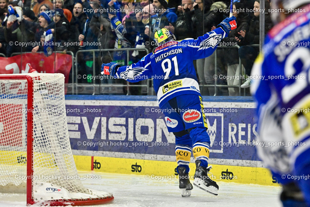 EC IDM Wärmepumpen VSV vs. Steinbach Black Wings Linz | #91 Nick Hutchison EC VSV Jubel, EC IDM Wärmepumpen VSV vs. Steinbach Black Wings Linz, EC IDM Wärmepumpen VSV vs. Steinbach Black Wings Linz am 23.01.2026 in Villach (Stadthalle Villach), Austria, (Photo by Bernd Stefan)