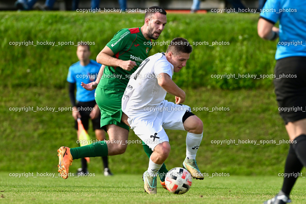 FC ASKÖ Gmünd vs. Union Matrei  | #16 Daniel Vasiljevic FC Gmünd, #11 Philipp Wibmer Matrei, FC ASKÖ Gmünd vs. Union Matrei , FC ASKÖ Gmünd vs. Union Matrei  am 21.09.2024 in Gmünd (Sportplatz Gmünd), Austria, (Photo by Bernd Stefan)