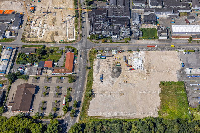 Herne240803664 | Luftbild, Baustelle im Gewerbegebiet Am Trimbuschhof, Sodingen, Herne, Ruhrgebiet, Nordrhein-Westfalen, Deutschland