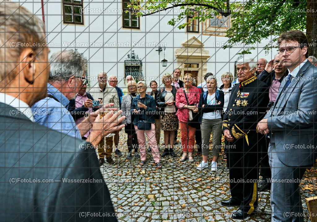 ALP3472_Jeanne de Ferrette_Hoefer Manuell BH-Stv | (C)FotoLois.com, Alois Spandl, 700stes Hochzeitsjubiläum - Albrecht II. mit Johanna von Pfirt in Thann (FR) im März 2024. Empfang des Organistionskommitees aus der Region Ferrette (Pfirt)/Thann aus dem Elsass mit Empfang durch die Stadtgemeinde und Bezirkshauptmannschaft Scheibbs im Schloss Scheibbs und anschließender Kranzniederlegung in der Kartausenkirche über der Krypta des Gründerehepaares durch Mitglieder des Templer Ordens im Beisein von Mitgliedern der Goldhaubengruppen, Fr 22. September 2023.