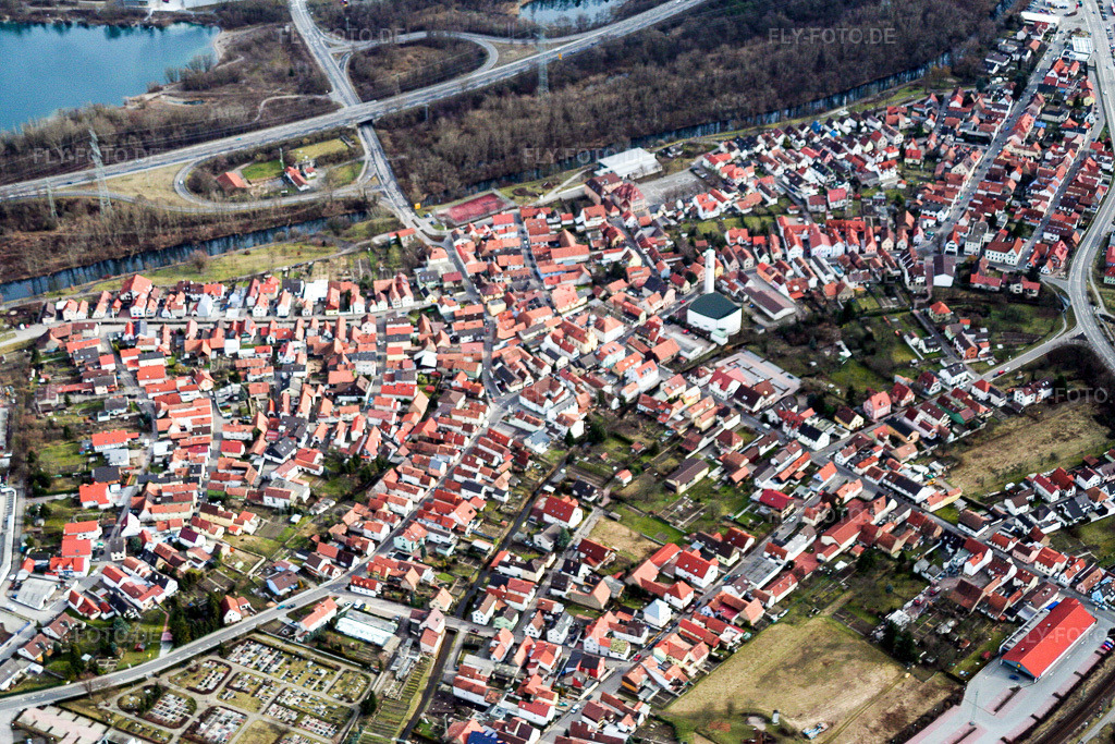Luftbild: Alt-Wörth in Wörth am Rhein im Bundesland Rheinland-Pfalz in Deutschland. Foto: IMG_1024.jpg vom 19.02.2006 durch Werner Riehm/FLY-FOTO.de