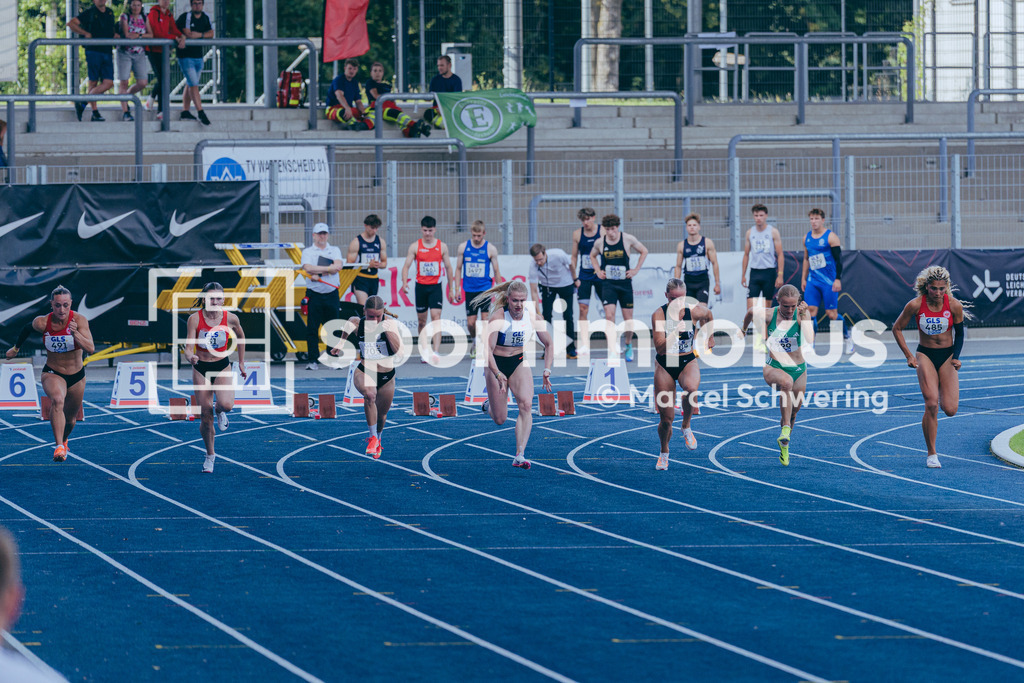 DM U23 U18 Bochum 2026 | 100-Meter-Lauf, Halbfinale wU23, Deutsche Meisterschaften der U18 &amp; U23 2026, Lohrheidestadion Bochum-Wattenscheid, 04.07.2026 Foto: Marcel Schwering / sportimfokus - Realisiert mit Pictrs.com