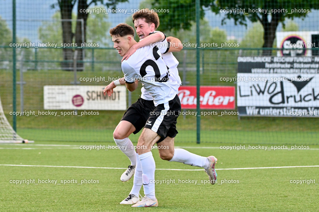 SV Spittal vs. SAK | Jubel SV Spittal, #22 Max Steinthaler SV Spittal, #10 Adrian Steurer SV Spittal, SV Spittal vs. SAK, SV Spittal vs. SAK am 24.05.2024 in Spittal an der Drau (Goldeck Stadion), Austria, (Photo by Bernd Stefan)