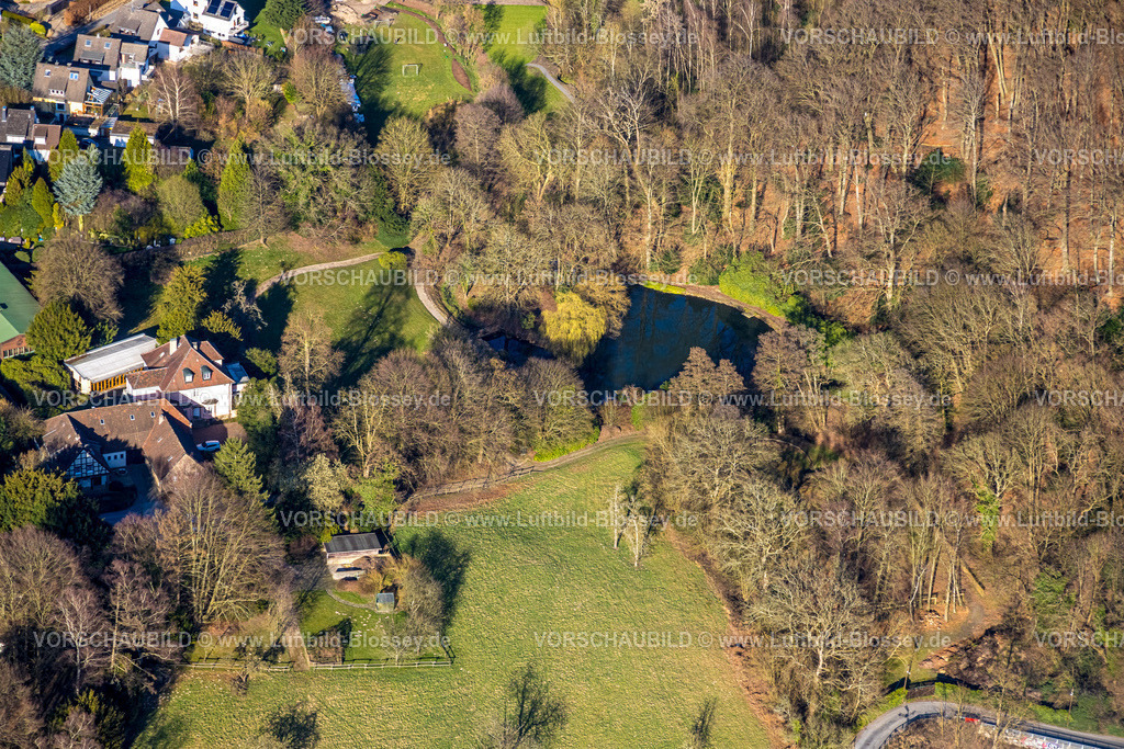 Herdecke260304017 | Luftbild, Wiese und Teich Im Siepen, Ostende, Herdecke, Ruhrgebiet, Nordrhein-Westfalen, Deutschland