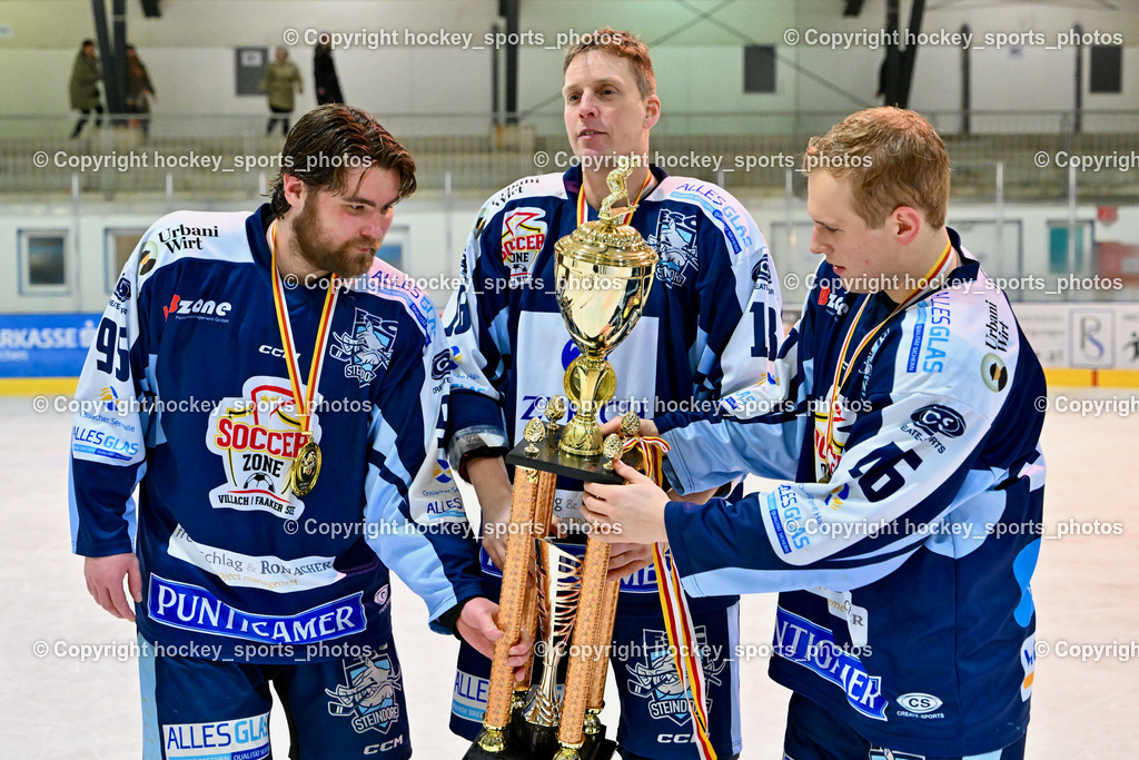 ESC Steindorf vs. EHC Althofen 8.3.2024 | ESC Steindorf vs. EHC Althofen 8.3.2024, ESC Steindorf vs. EHC Althofen Meisterfeier am 08.03.2024 in Steindorf (Ossiachersee Halle), Austria, (Photo by Bernd Stefan)