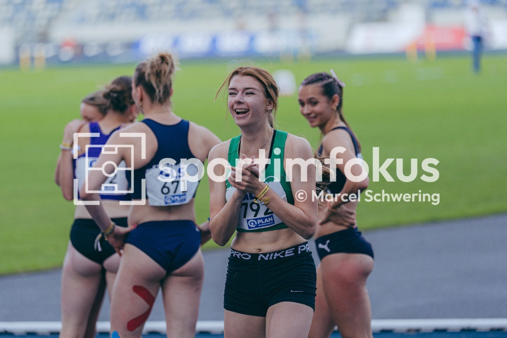 DM U23 U18 Bochum 2026 | Anna Wulfert (VfL Wolfsburg), Startnummer 792, wU18 100-Meter-Lauf Finale, Deutsche Meisterschaften der U18 &amp; U23 2026, Lohrheidestadion Bochum-Wattenscheid, 04.07.2026 Foto: Marcel Schwering / sportimfokus - Realisiert mit Pictrs.com