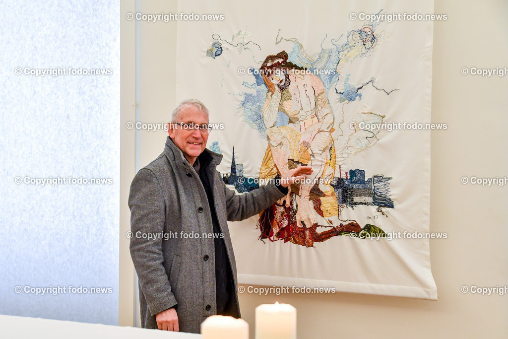 Bischofshof_ Fastentuch_ 21.02.2023-3 | 21.02.2023, Bischofshof Linz, AUT, Fastentuch, im Bild Johann Hintermaier (Bischofsvikar), Fastentuch im Bischofshof