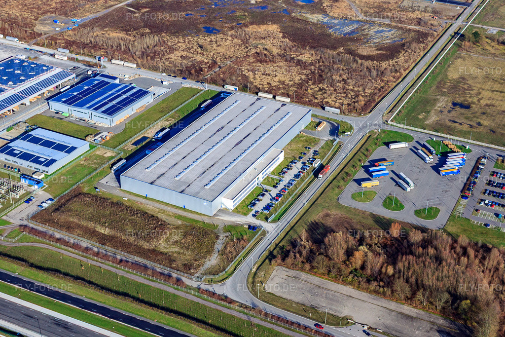 Luftbild: Thyssen Mettallcenter im Industriegebiet Oberwald in Wörth am Rhein im Bundesland Rheinland-Pfalz in Deutschland. Foto: IMG_23280.jpg vom 02.12.2009 durch Werner Riehm/FLY-FOTO.de