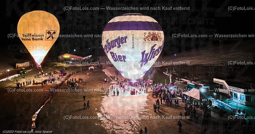 0286_Luftbild_Nacht der Ballone_Lackenhof | (C)FotoLois.com, Alois Spandl, Luftbild, 'Nacht der Ballone' des Ballonclub ÖTSCHERLAND in Lackenhof/Weitental, gemeinsame Veranstaltung mit Tourismusverband ÖTSCHER, Mi 28. Dezember 2022.