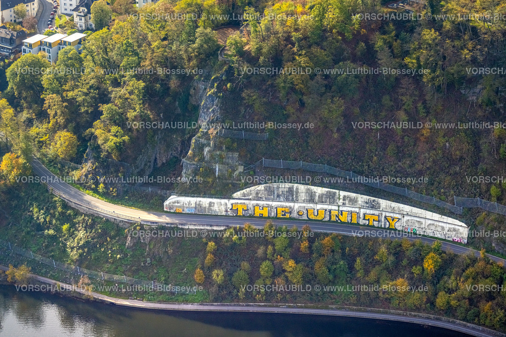 Wetter221017117 | Luftbild, Graffiti The Unity an der Kaiserstraße, am Harkortsee, Wetter, Ruhrgebiet, Nordrhein-Westfalen, Deutschland