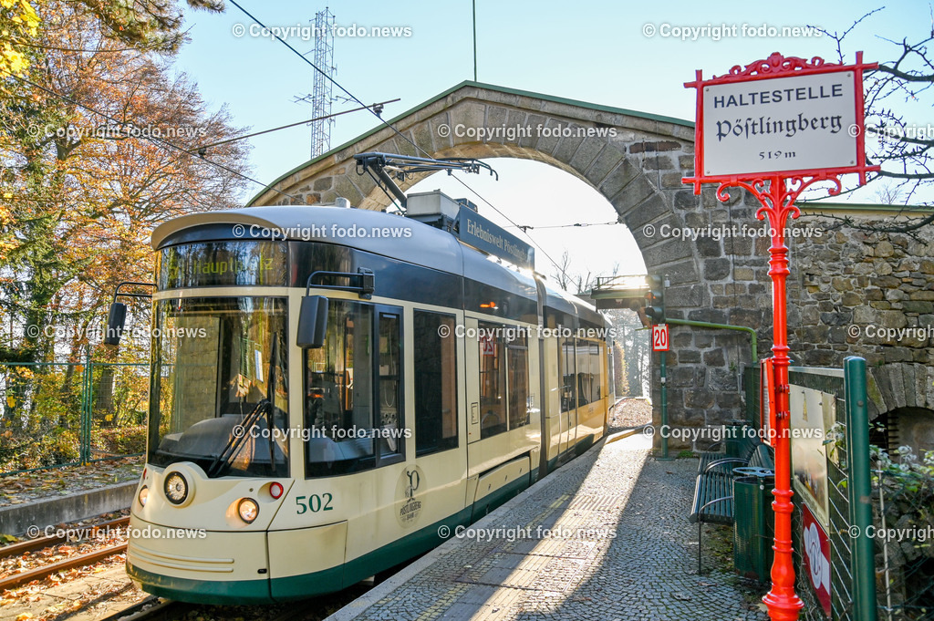 Pöstlingbergbahn_ Strassenbahn_ 13.11.2022-8 | 13.11.2022, Linz, Pöstlingbergbahn, AUT, Strassenbahnhaltestelle, Poestlingbergbahn, Haltestelle, Pöstlingbergbahn, im Bild Pöstlingbergbahn Haltestelle, Bergbahnhof