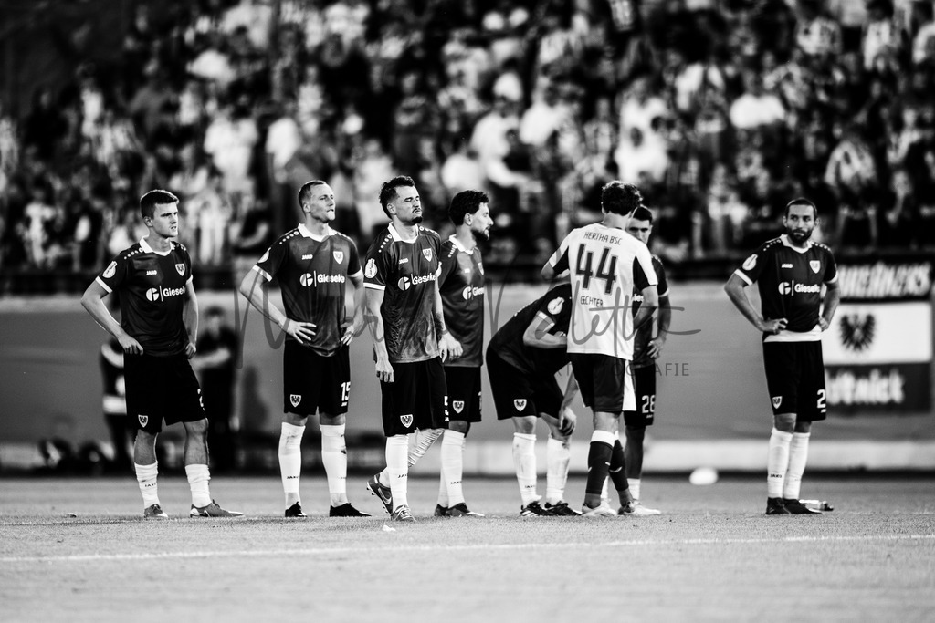 DFB-Pokal 2025/2026, 1. Runde: SC Preußen Münster - Hertha BSC Berlin | Münster, 18.08.2025: DFB-Pokal 2025/2026, 1. Runde, SC Preußen Münster gegen Hertha BSC Berlin im LVM-Preußenstadion in Münster.(Foto: sportfotografie.ms | Markus Paletta) - Realisiert mit Pictrs.com