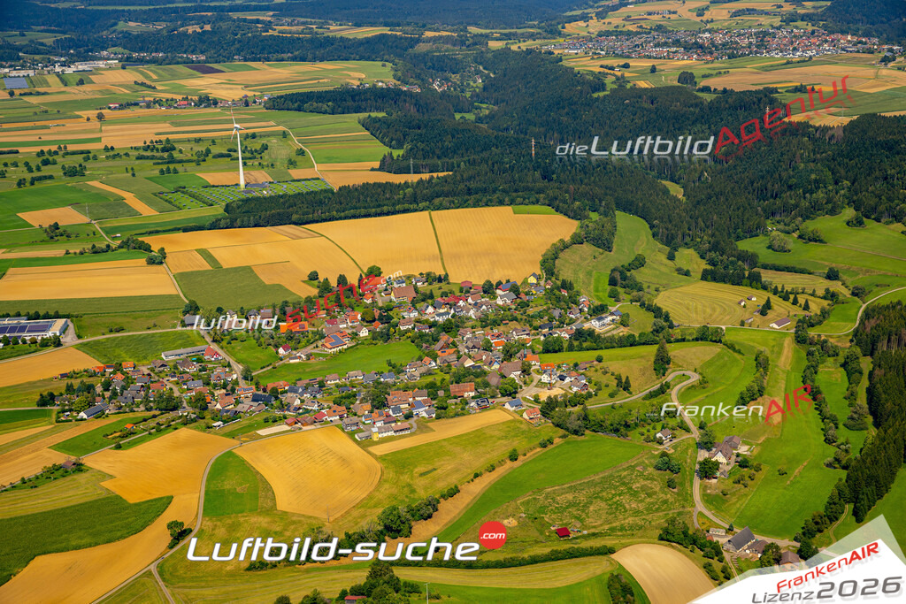 Das Luftbild zeigt : Römlinsdorf Alpirsbach - Die Luftaufnahme wurde 2024 vom UL-Flugzeug aus erstellt ( keine Drohne ) - Hochauflösende Luftaufnahme - Für grossformatige Ausdrucke geeignet. Die Geschenkidee !Mit Lizenz und Bildrechte bestellbar