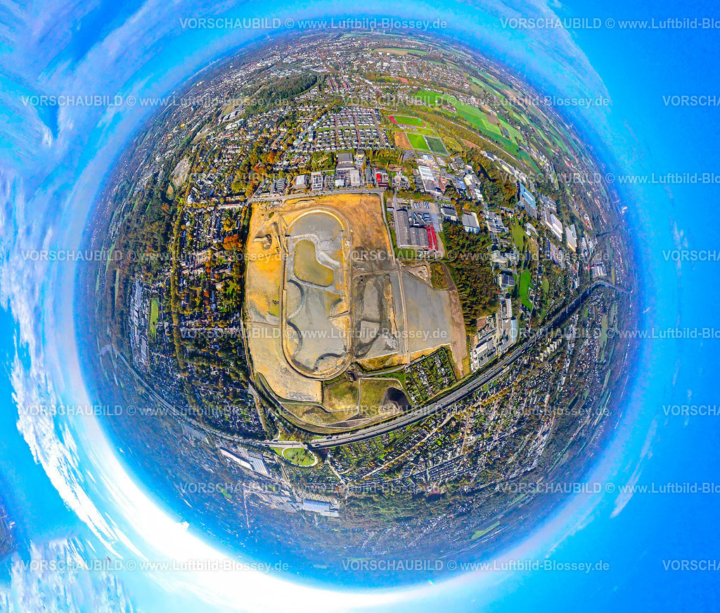 Recklinghausen241090437ehemTrabrennbahn-2 | Luftbild der ehemaligen Trabrennbahn Recklinghausen, an der Autobahn A2, mit nördlicher Tangente der Blitzkuhlenstraße, König-Ludwig, Recklinghausen, Ruhrgebiet, Nordrhein-Westfalen, Deutschland