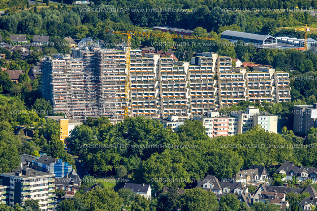 Dortmund240803849 | Luftbild, Hannibal II Wohnblock, Baugerüst für Renovierung und Sanierung, Vogelpothsweg, Dorstfeld, Dortmund, Ruhrgebiet, Nordrhein-Westfalen, Deutschland