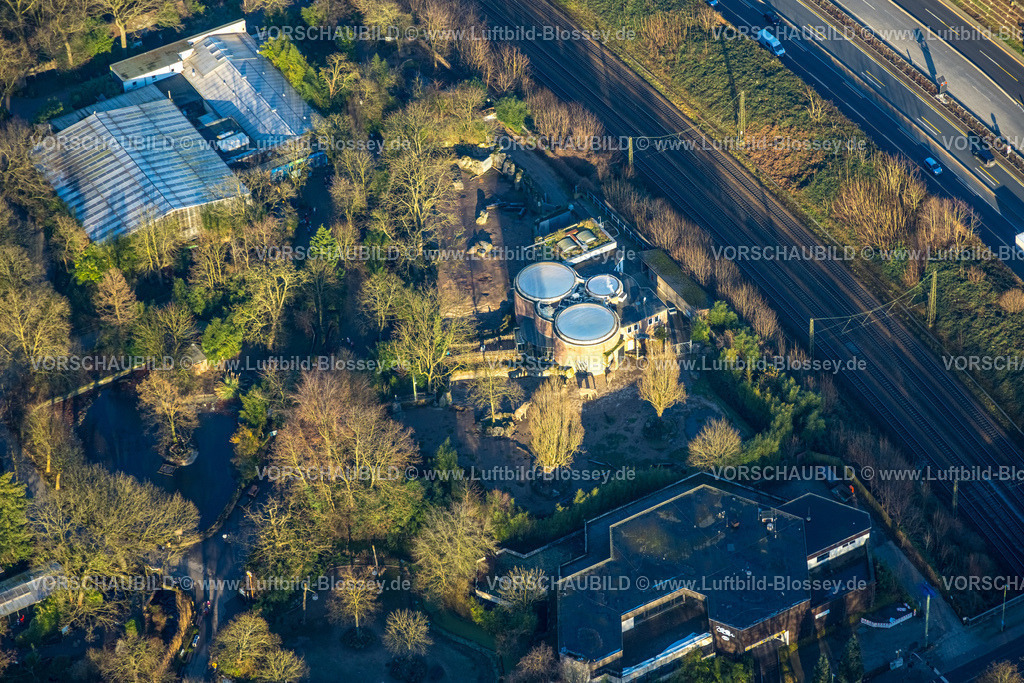 Duisburg241202545 | Luftbild, Zoo im Wald, rundes Elefantenhaus, an der Autobahn A3, Duissern, Duisburg, Ruhrgebiet, Nordrhein-Westfalen, Deutschland