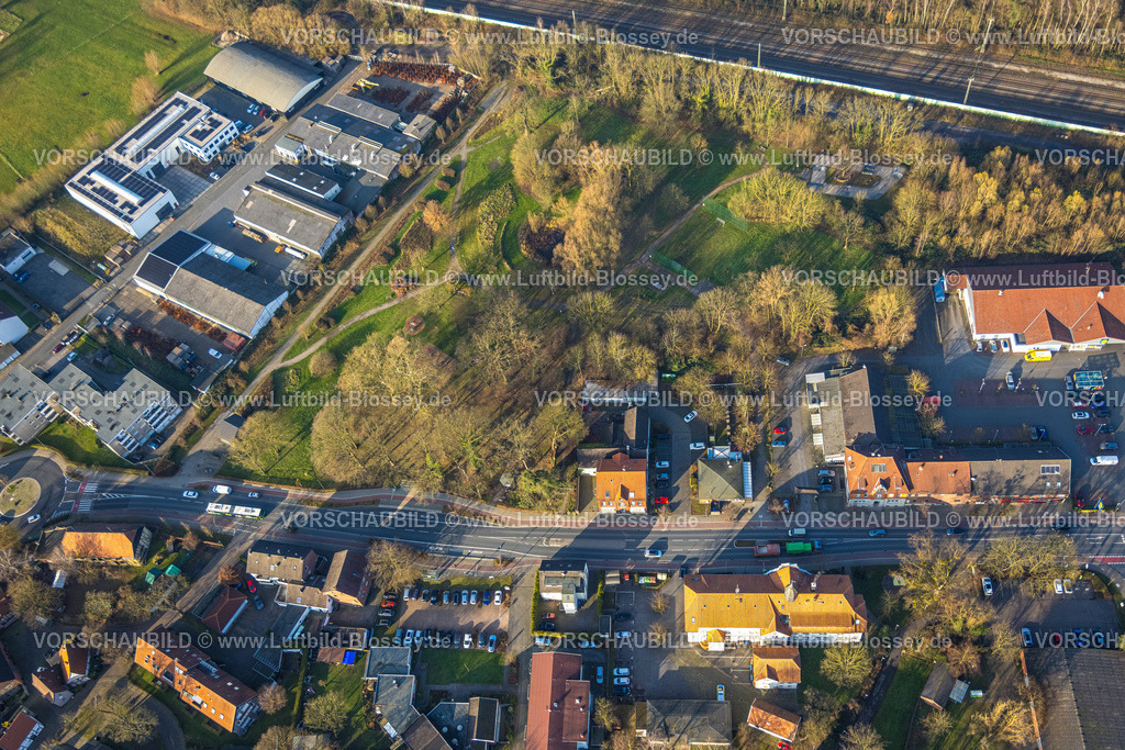 Hamm241200219 | Luftbild, Wiesenfläche Am Damm, Gewerbegebiet Auf Börgers Hof, Stadtbezirk Pelkum, Hamm, Ruhrgebiet, Nordrhein-Westfalen, Deutschland