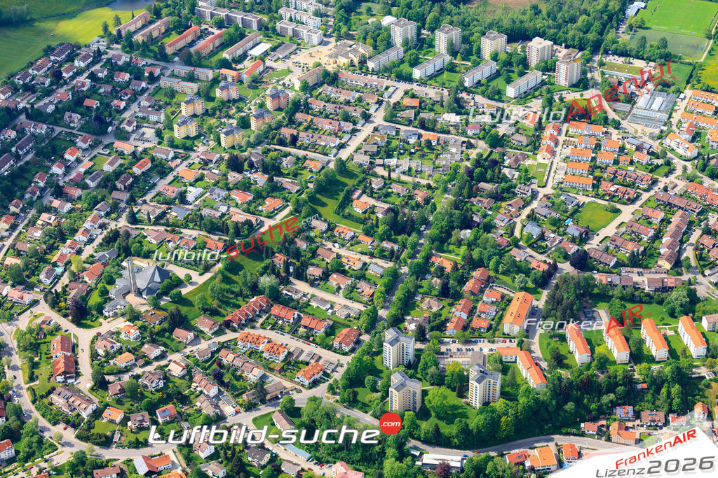 Die Luftaufnahme Thingers - Kempten Allgäu wurde vom UL-Flugzeug (keine Drohne) aus fotografiert.Hohe Druck- Auflösung-die Geschenkidee!
