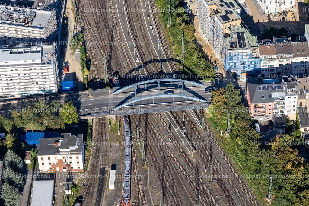 Lufbilder Aachen-6105 | Straßen- Brückenbauwerk an der Burtscheider Straße in Aachen im Bundesland Nordrhein-Westfalen, Deutschland - Realisiert mit Pictrs.com