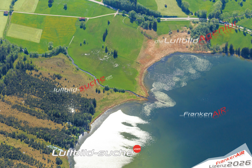 Luftbild von Bannwaldsee Schwangau - Luftaufnahme wurde 2015 von https://frankenair.de mittels Flugzeug (keine Drohne) erstellt - die Geschenkidee