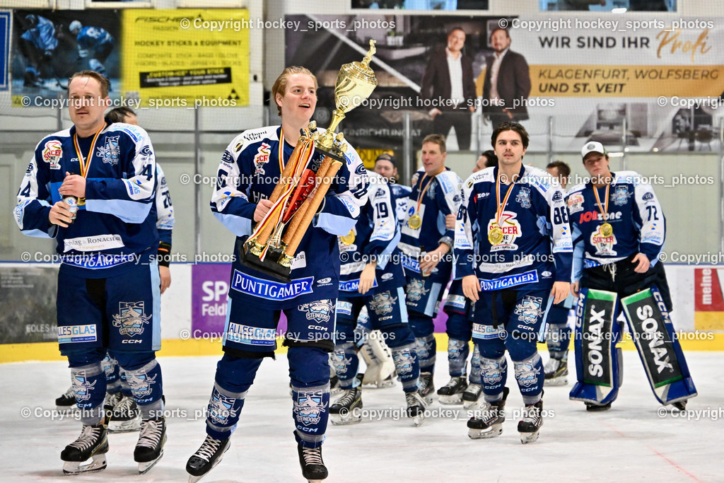 ESC Steindorf vs. EHC Althofen 8.3.2024 | ESC Steindorf vs. EHC Althofen 8.3.2024, ESC Steindorf vs. EHC Althofen Meisterfeier am 08.03.2024 in Steindorf (Ossiachersee Halle), Austria, (Photo by Bernd Stefan)