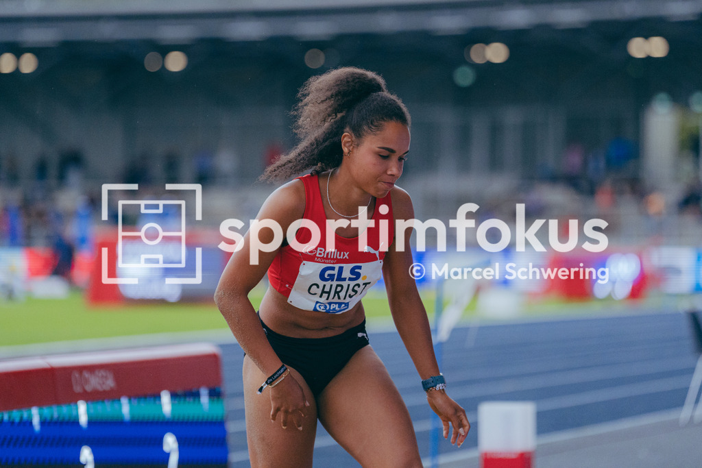 Deutsche Meisterschaften der Frauen und Männer 2026 | Tabea Christ, LG Brillux Münster, Weitsprung, Deutsche Meisterschaften der Frauen und Männer 2026, Lohrheidestadion Bochum-Wattenscheid, 26.07.2026. Foto: Marcel Schwering / sportimfokus - Realisiert mit Pictrs.com