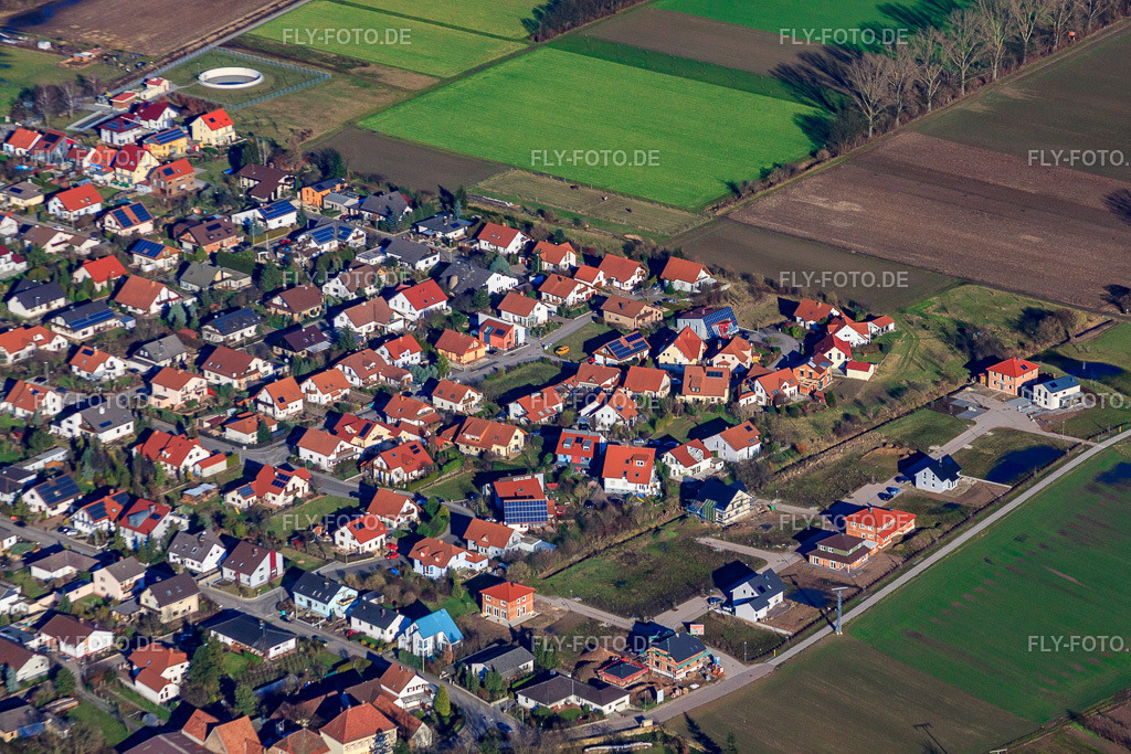 Neubaugebiet Am Pfarrgarten | Luftbild: Neubaugebiet Am Pfarrgarten in Zeiskam im Bundesland Rheinland-Pfalz in Deutschland. Foto: IMG_36998.jpg vom 16.01.2011 durch Werner Riehm/FLY-FOTO.de - Realisiert mit Pictrs.com