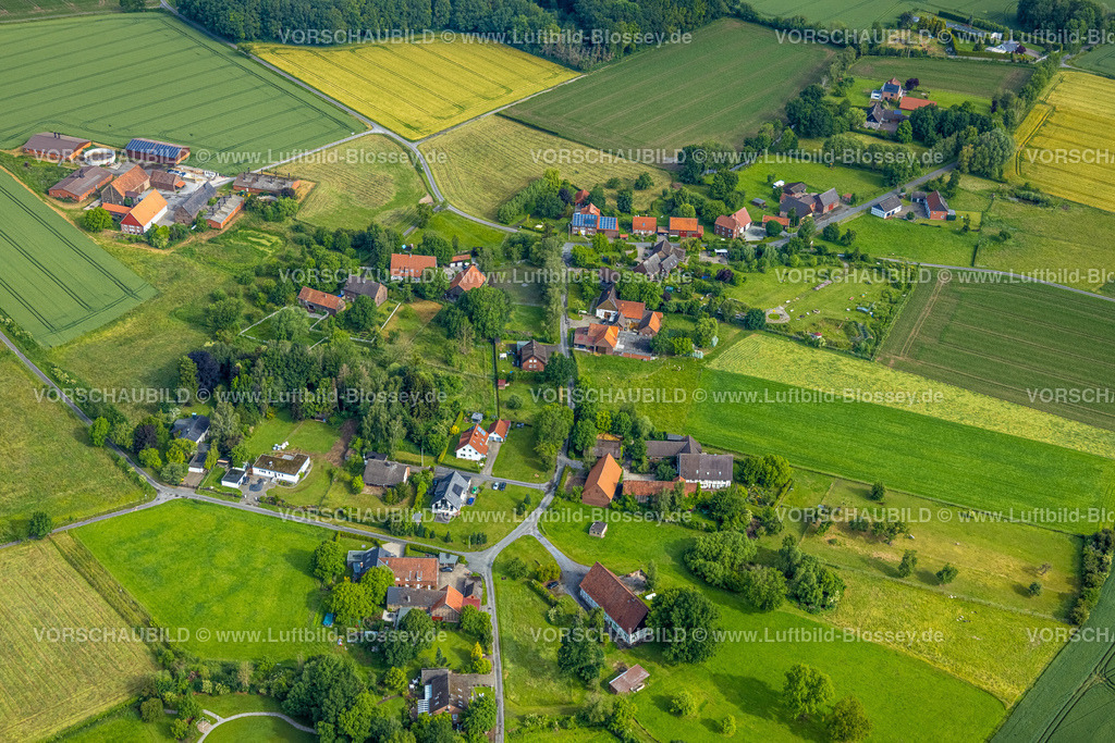 Hamm220602161 | Luftbild, Wiesen und Felder Ortsteil  Vöckinghausen und Autobahn A2, Uentrop, Hamm, Ruhrgebiet, Nordrhein-Westfalen, Deutschland