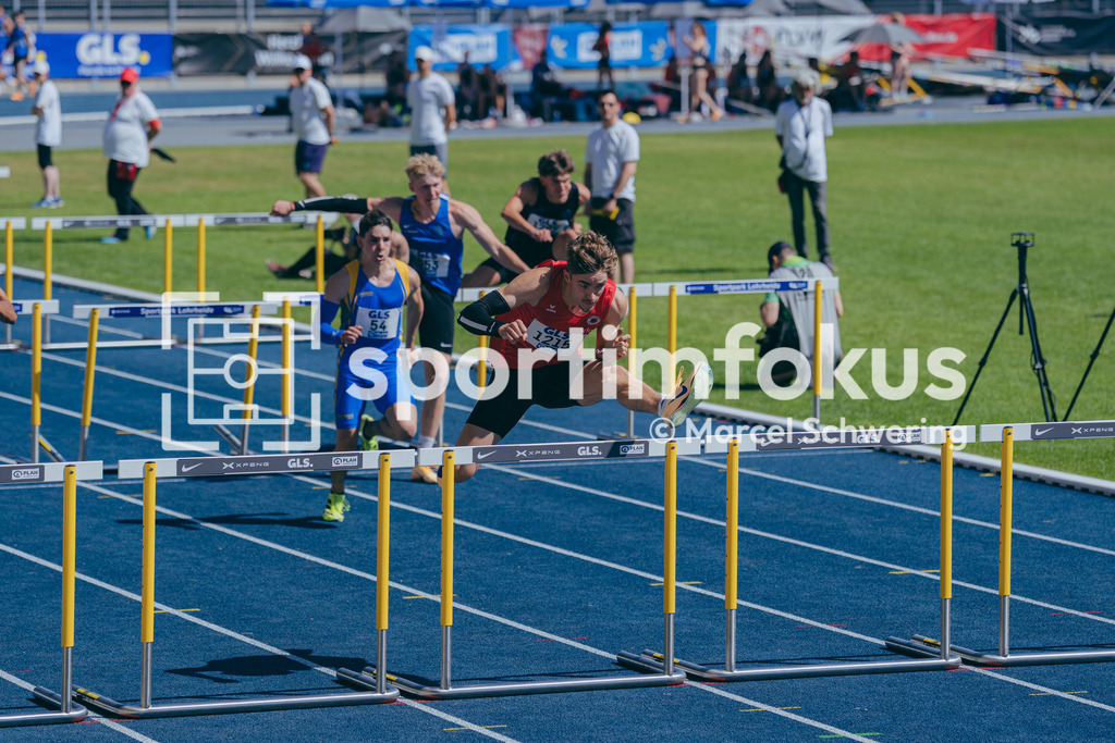 Deutsche Meisterschaften U20 / U16 2026 | Marc Leonard Hildebrand, Dresdner SC 1898, 1215, 110 Meter Hürden, Deutsche Meisterschaften der U20 &amp; U16 2026, Lohrheidestadion Bochum-Wattenscheid, 12.07.2026. Foto: Marcel Schwering / sportimfokus - Realisiert mit Pictrs.com
