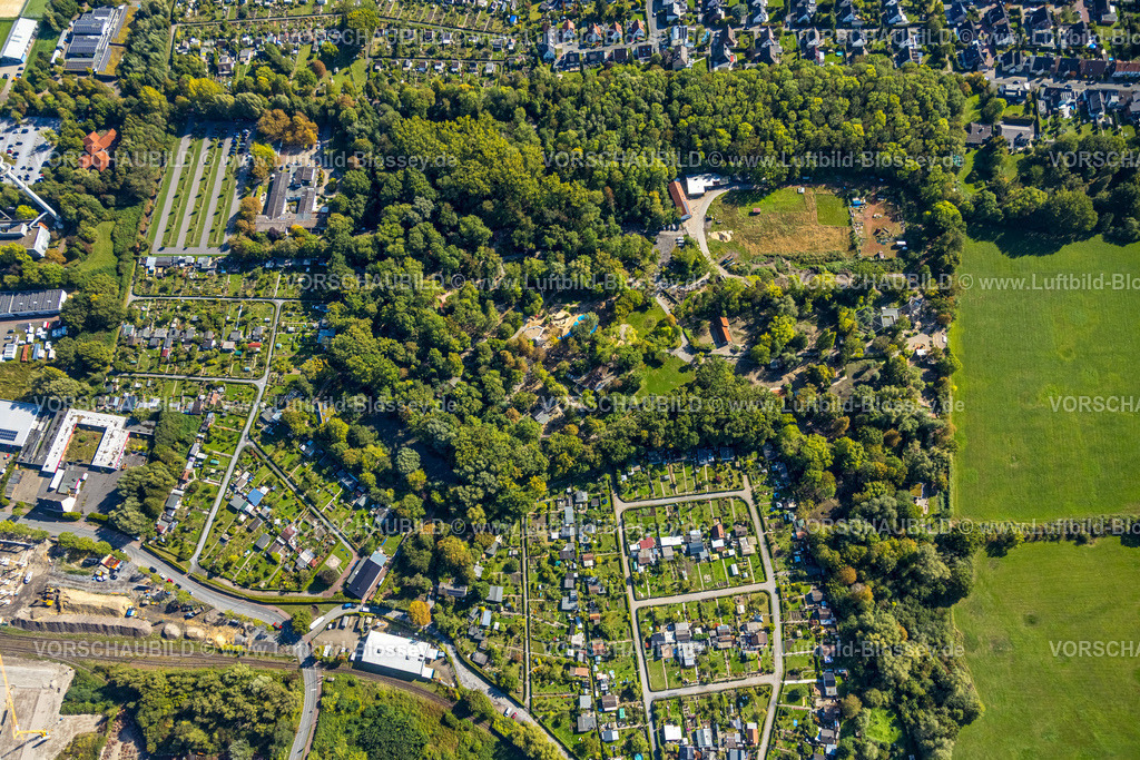 Hamm250901751 | Luftbild, Tierpark Hamm im Wald, KGV Kleingartenverein Bahn-Landwirtschaft Essen e.V., Mitte, Hamm, Ruhrgebiet, Nordrhein-Westfalen, Deutschland