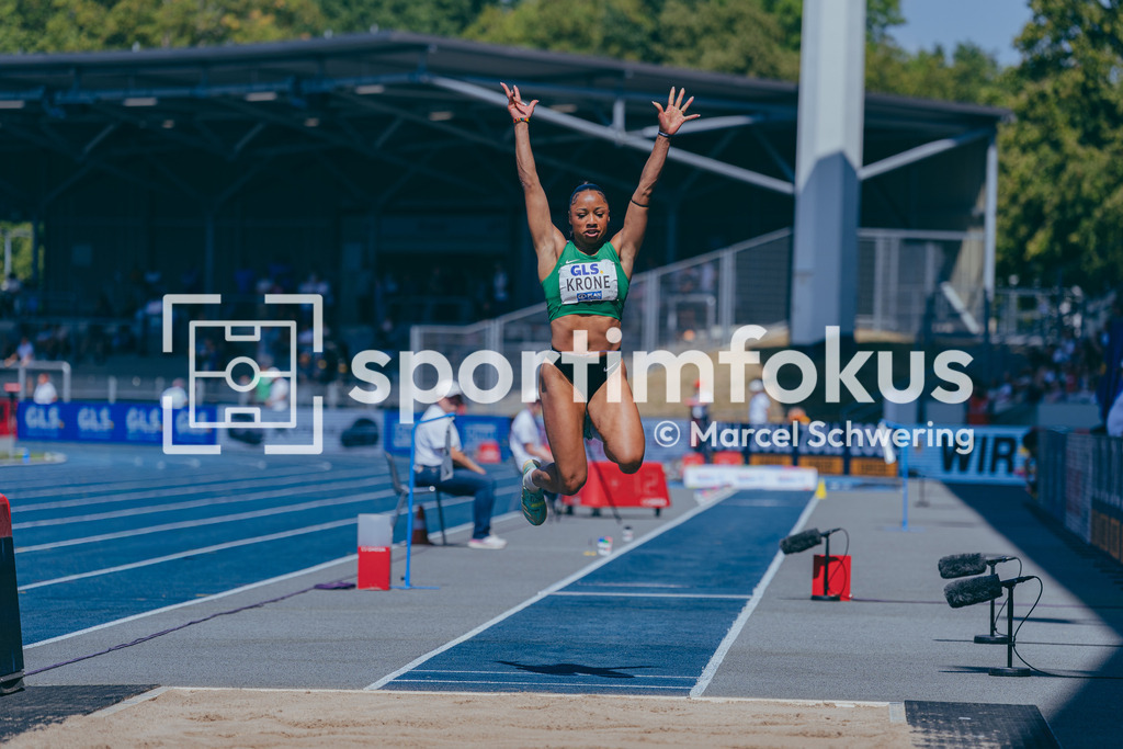 Deutsche Meisterschaften der Frauen und Männer 2026 | Josie Krone, TSG Bergedorf, Dreisprung, Deutsche Meisterschaften der Frauen und Männer 2026, Lohrheidestadion Bochum-Wattenscheid, 25.07.2026. Foto: Marcel Schwering / sportimfokus - Realisiert mit Pictrs.com