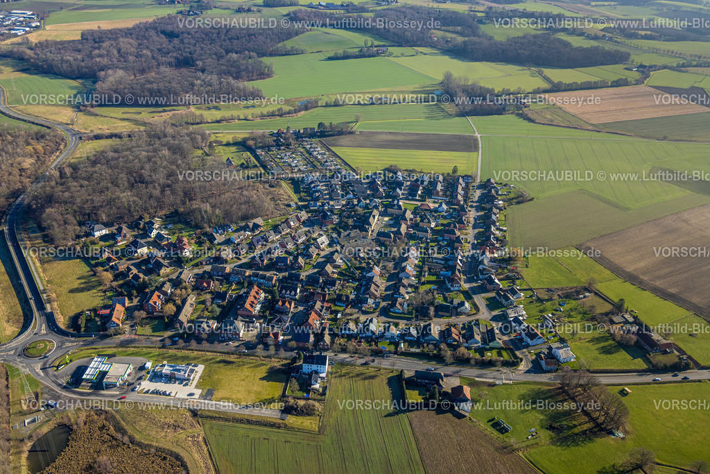 Selm230205447 | Luftbild, Ortsansicht Beifang Süd mit Josef-Lüffe-Park, Beifang, Selm, Münsterland, Nordrhein-Westfalen, Deutschland