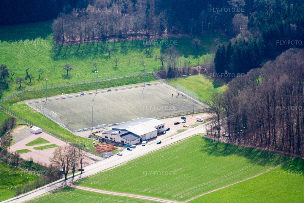 Luftbild: Sportplatz im Ortsteil Affolterbach in Wald-Michelbach im Bundesland Hessen in Deutschland. Foto: IMG_10344.jpg vom 20.04.2008 durch Werner Riehm/FLY-FOTO.de